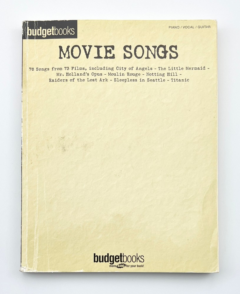 Movie Songs Piano Vocal Guitar Tab Note Chords Transcription Songbook