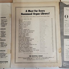 Hammond Organ Sheet Music Books Vtg 50s Lot of 6 USA Hymns Showtime