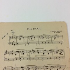 The Banjo N Louise Wright Vintage Piano Solo Sheet Music Book Intermediate