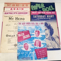 Vintage 1940s Sheet Music Mixed Lot of 50 Disney WWII Era Musicals Solos Rare