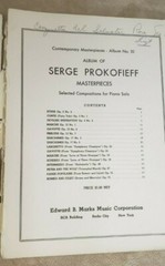 Serge Prokofieff Masterpieces Album No. 10 Piano Solo (Sheet Music, VG, 1941)