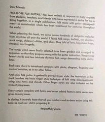 1959 Folklore for Guitar☆Hy White☆Music And Lyrics Of Famous Folk Songs