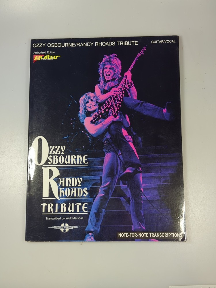 Ozzy Osbourne Randy Rhoads Tribute Sheet Music Guitar Tablature Tab Book
