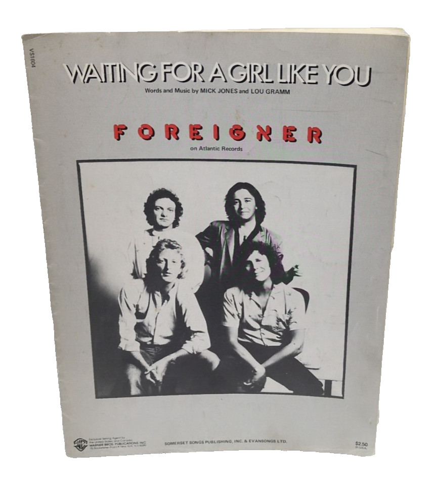 Waiting For A Girl Like You Sheet Music Foreigner Piano Guitar Vocals Rock F1AK