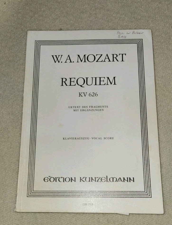 Mozart Requiem KV 626 Kunzelmann Edition Sheet Music Book Paperback Book