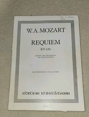 Mozart Requiem KV 626 Kunzelmann Edition Sheet Music Book Paperback Book