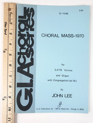 Choral Mass John Lee Choral Sheet Music SATB Organ Congregation 1970