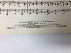 vintage sheet music, titled « There&rsquo;s YES! YES! in Your Eyes » *multiple copies av