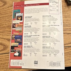 Alfred Publishing Folk Songs Solo Singers Vol. 2 Sheet Music Medium High Voice …