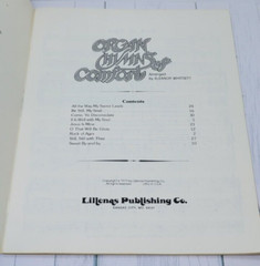 Organ Hymns of Comfort Arranged Eleanor Whitsett Lillenas Memorial Services 1979