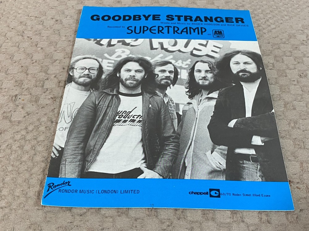 SMF12 SHEET MUSIC, SUPERTRAMP : GOODBYE STRANGER