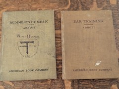 2 Antique Music Books The Rudiments Of Music And Ear Training
