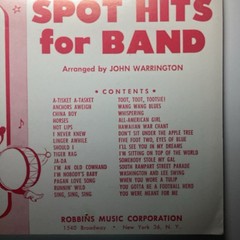 Robbins Music Corp 30 Spot Hits Collection Song Book Concert Band Marching Int