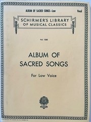 Album of Sacred Song Music Book Schirmer&rsquo;s Library Musical Classics Low Voice