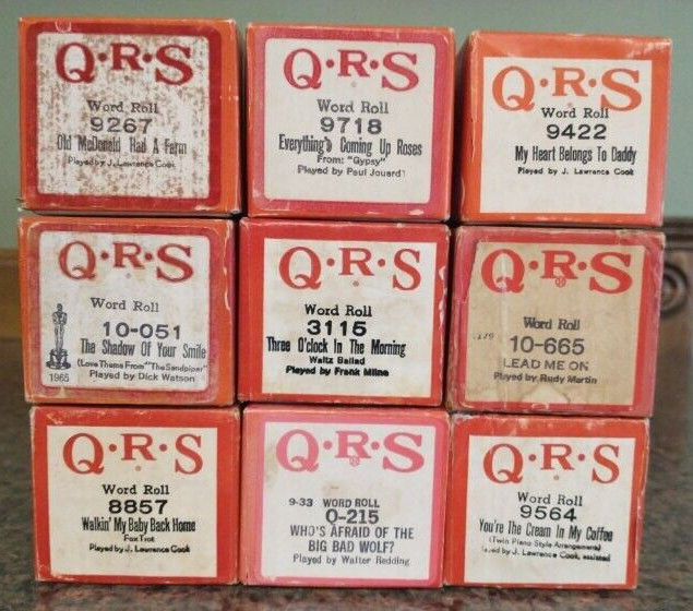 QRS Music Word Player Piano Rolls PICK FROM A LIST – ASSORTED TITLES ALL TESTED