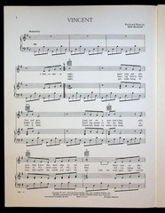 Don McLean 1972 Vincent Sheet Music Folk Pop Rock