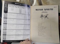 1965 « WESTERN FAVORITES » for the SILVERTONE ELECTRONIC ORGAN Song Book #4631-5