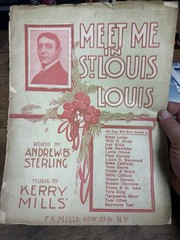 AA 1904 11×14 Original Sheet Music MEET ME IN ST. LOUIS