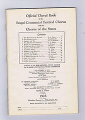 Philadelphia – 1926 – 150-Year Semi-Centennial Celebration Songbook! – Stokowski