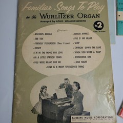 Vtg Lot of 4 1950-1960&rsquo;s Organ Sheet Music Books Produced by Various Publishers.