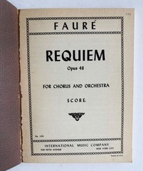 Lot of 2 Miniature Orchestra Scores by Gabriel Faure, Ballade and Requiem