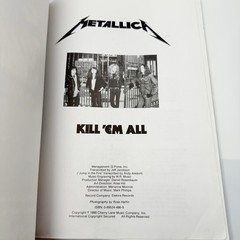 Metallica Kill ’Em All Guitar Tab Songbook 1990 Cherry Lane Music