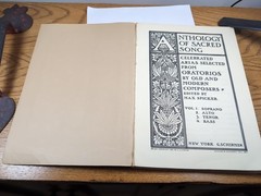 Anthology Of Sacred Song Edited By Max Spicker, 1901