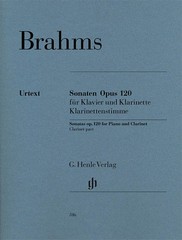 Brahms Sonatas Piano & Clarinet Op 120 No 1-2 Sheet Music Henle Urtext Book