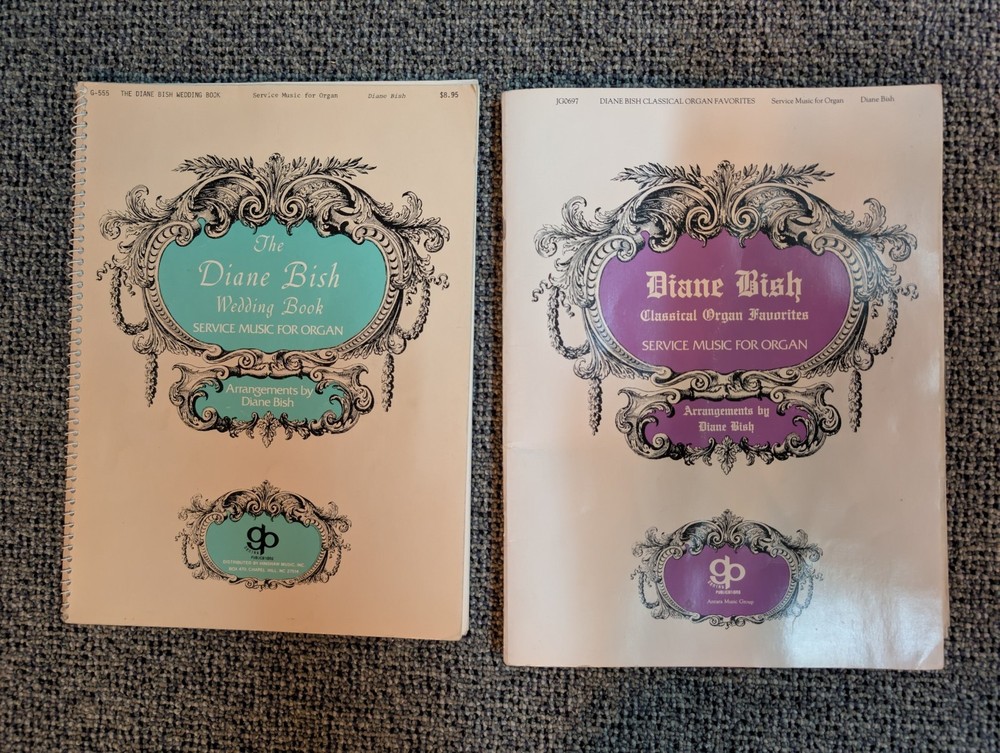 LOT of Diane Bish Organ Music Books: Wedding Music (1980), Service Music (1988)