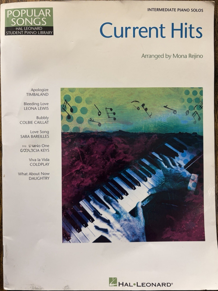 Current Hits Piano Book Coldplay Sara Bareilles Alicia Keys Piano Solos