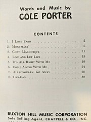 Vocal Selections from CAN-CAN Piano Vocal with chords