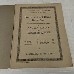 Schirmer&rsquo;s Scholastic Series Volume 72 Second Solo Book Piano Angela Diller