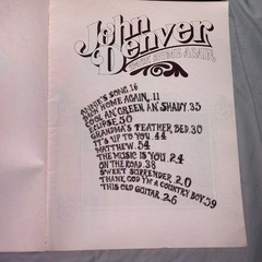 Vintage 1974 John Denver « Back Home Again » Music Book By Cherry Lane Music Co.