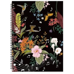 Blank Sheet Music Manuscript Notebook – 100 Pages, 26x19cm, Black Art Paper
