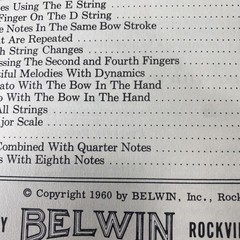 Bass – Belwin Course for Strings Builder String Class Method Book ONE Applebaum