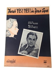 vintage sheet music, titled « There&rsquo;s YES! YES! in Your Eyes » *multiple copies av