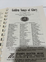 1976 Golden Songs Of Glory Stamps, Baxter Songbook Shape, Note Edition