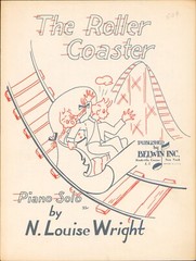 Sheet Music THE ROLLER COASTER Piano Solo by N. LOUISE WRIGHT ©1953