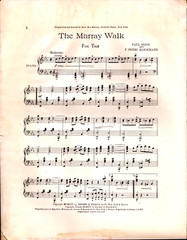 Antique 1914 The Murray Walk Fox Trot Starmer Cover Art Large Format Sheet Music