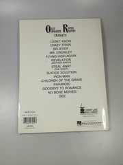 Ozzy Osbourne Randy Rhoads Tribute Sheet Music Guitar Tablature Tab Book