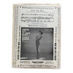 WC Handy St Louis Blues Sheet Music 1958 Eartha Kitt Nat King Cole Jazz Blues