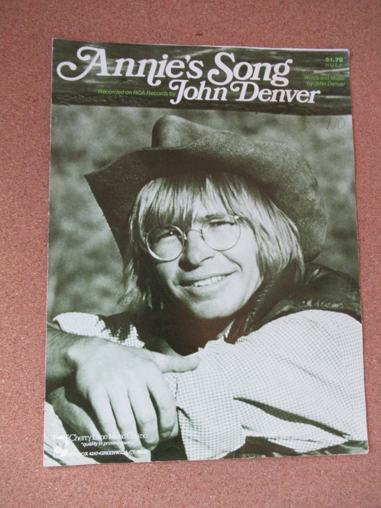 VTG 1974 sheet music solo: « Annie&rsquo;s Song » by John Denver, Cherry Lane Music, VG!
