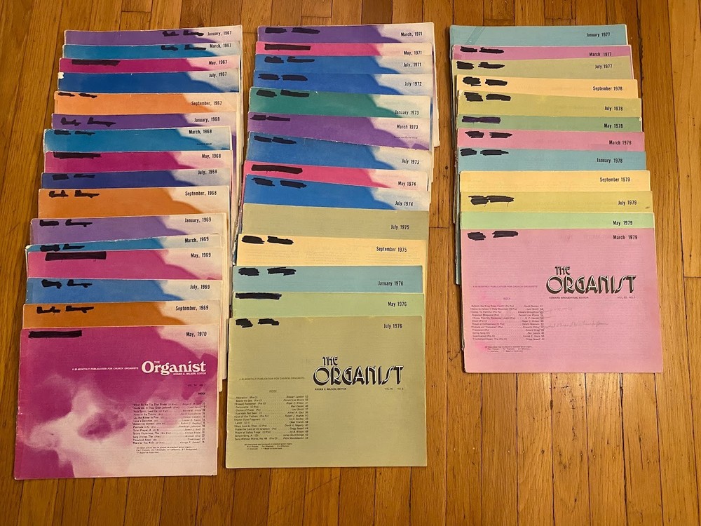VTG The Organist Music Books 1960s, 1970s