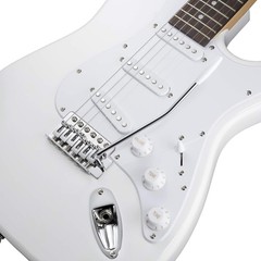 Ashthorpe 39-Inch Electric Guitar (White-White), Full-Size Guitar Kit with Pa…