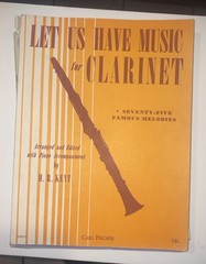 Vintage Lot Of 9 Clarinet With Piano Sheet Music Books Weber, Kent, Voxman