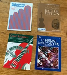 4 Cello sheet music – Jazz, Holiday classics, Romanian folk