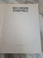 very rare 1975 Zen-On Music Alto and Soprano Recorder Ensemble sheet music books