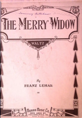 Franz Lehar The Merry Widow Waltz 1933 Morris Music Piano Sheet Music
