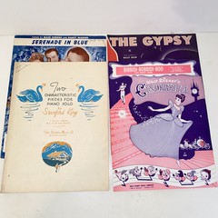 Vintage 1940s Sheet Music Mixed Lot of 50 Disney WWII Era Musicals Solos Rare