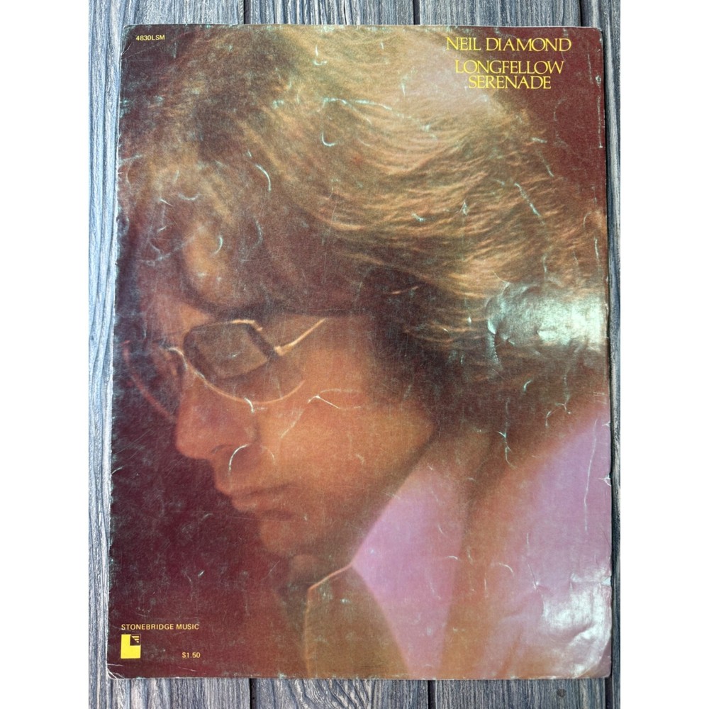 Vintage Neil Diamond Longfellow Serenade Sheet Music Stonebridge Music 1974